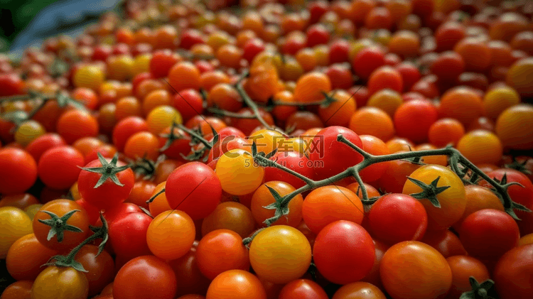 西红柿背景的混合白色木桌背景上