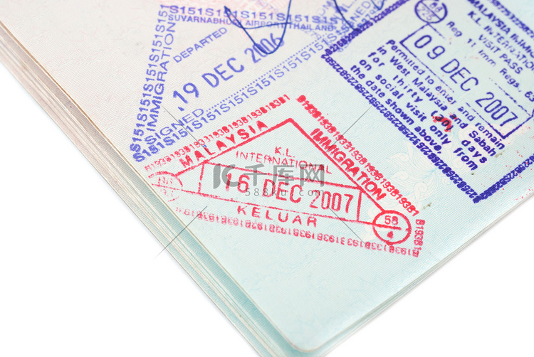 马来西亚护照入境印章