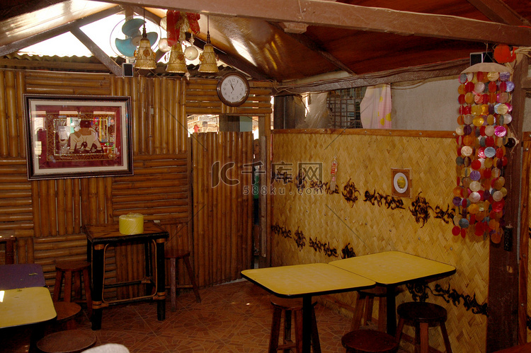 菲律宾巴拉望岛科隆的餐馆内部