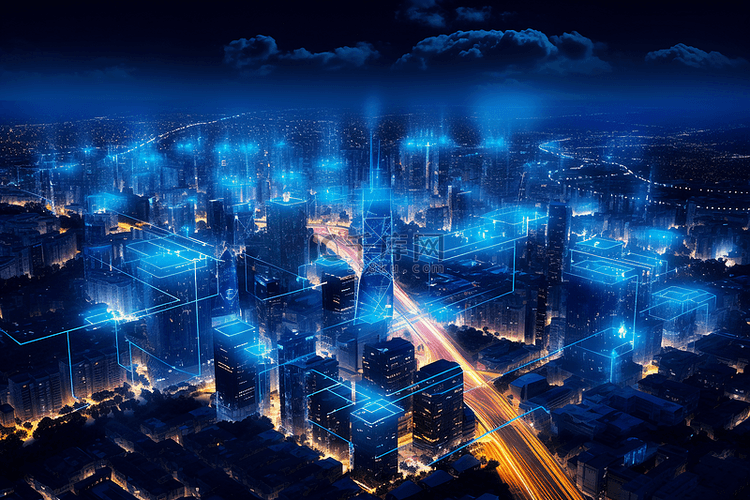 高科技城市综合数据链路信号传输