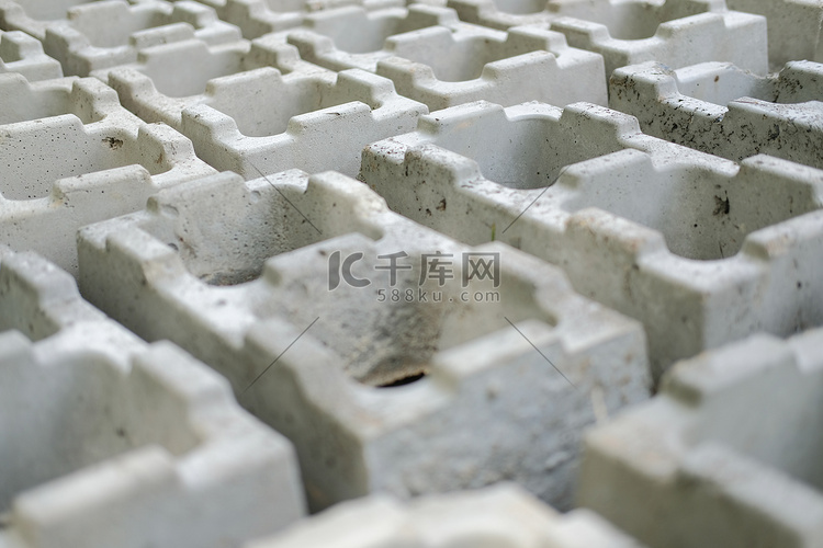 矩形混凝土纳米生态砌块砖。
