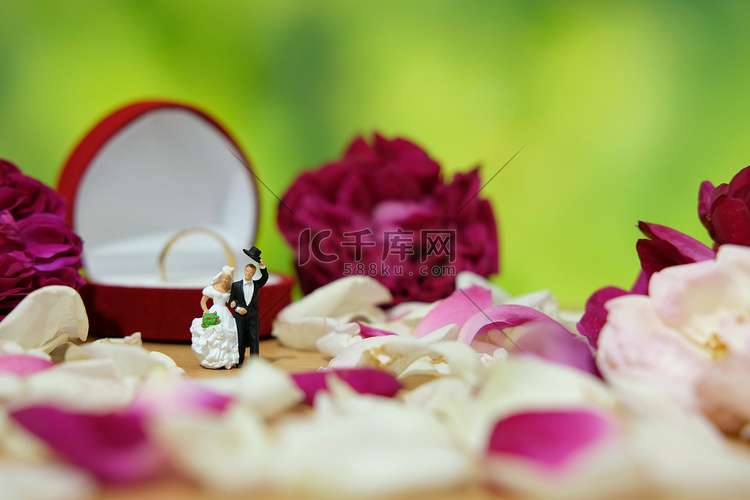 微型摄影 — 户外花园婚礼概念