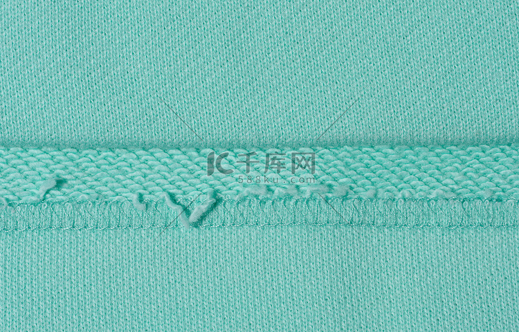 用于制作衣服的棉质薄荷色织物质
