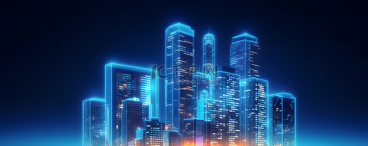 未来科技城市信号传输概念背景