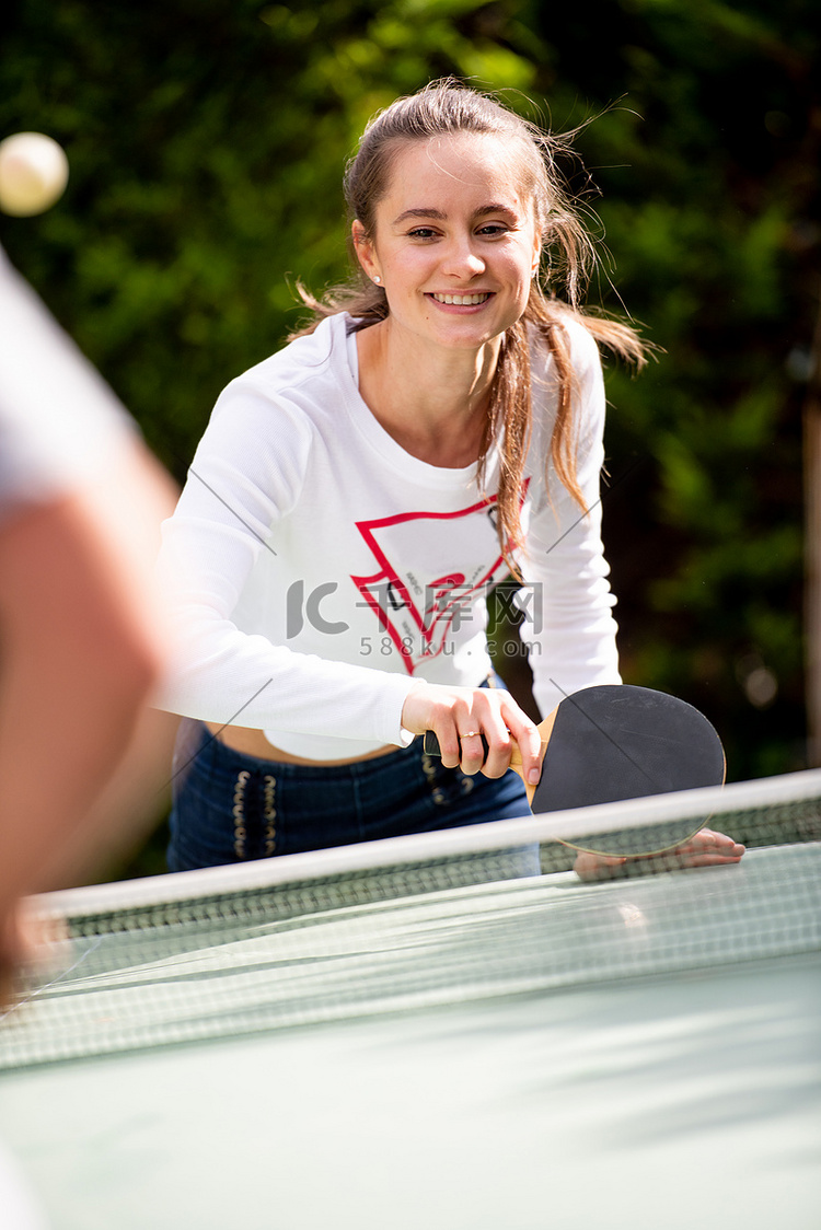 打乒乓球女子运动女孩人爱好乒乓