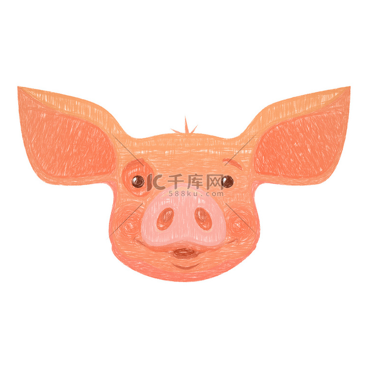 粉红猪头