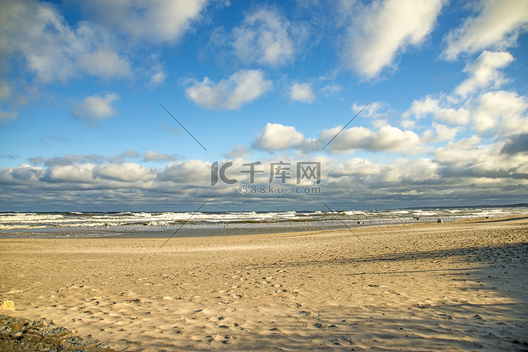 波罗的海的海滩在波兰