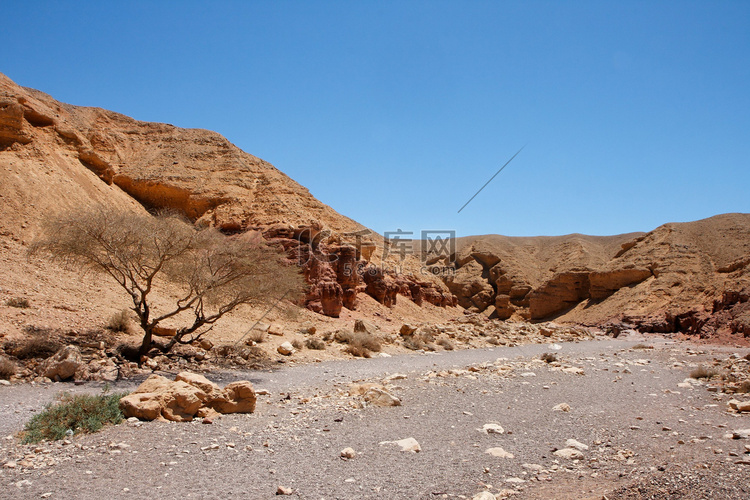 以色列红峡谷的沙漠景观