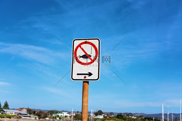 禁止钓鱼标志