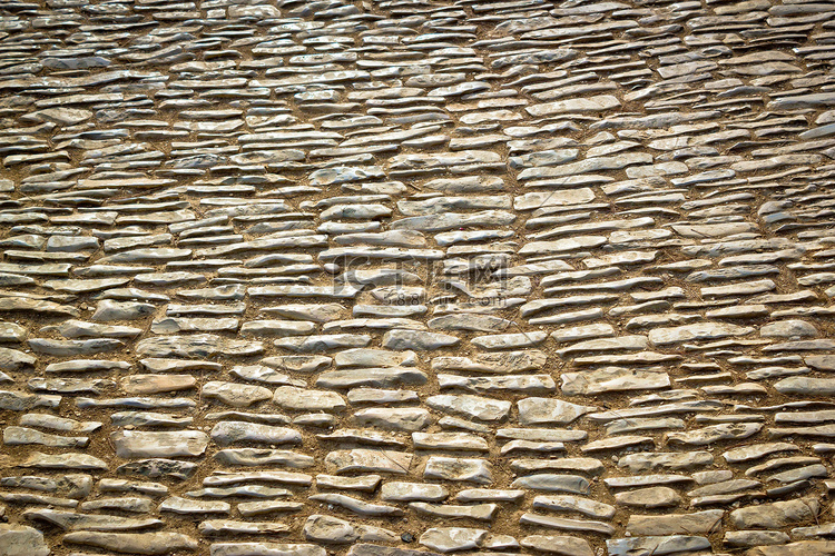 地中海风格的石材路面建筑