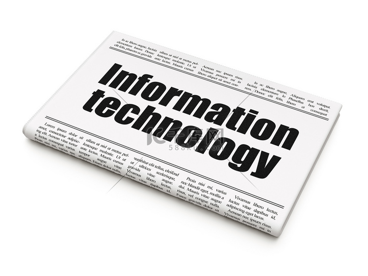 信息新闻概念：报纸标题信息技术