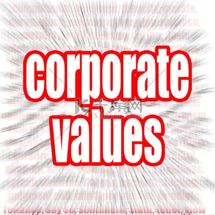 企业价值观词云