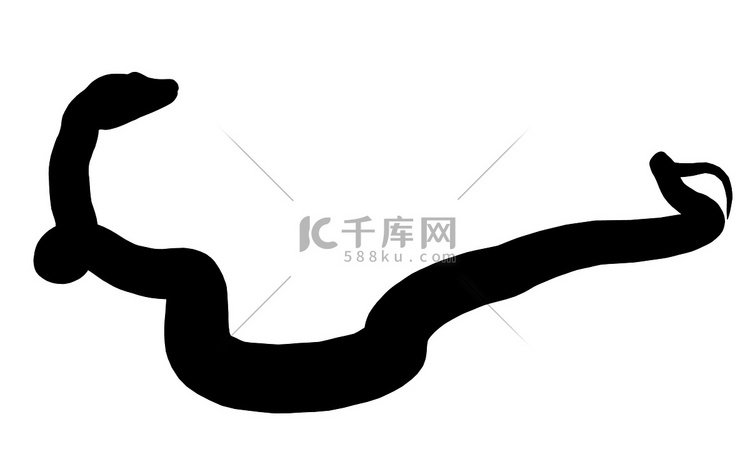 蛇插画剪影