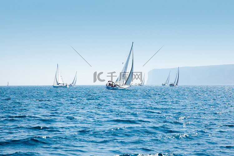 帆船帆船赛与帆船在地中海