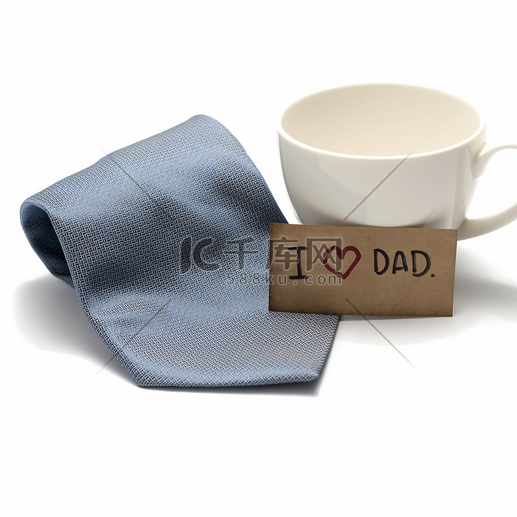 我喜欢带领带和咖啡杯的爸爸卡