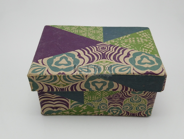 紫绿小纸盒带盖