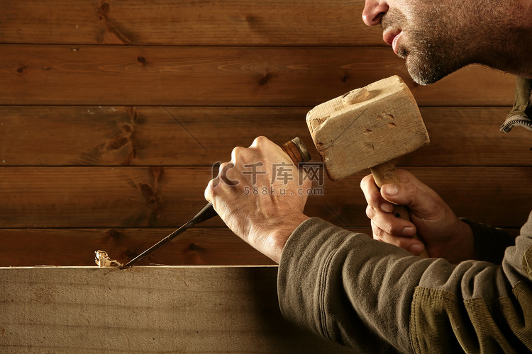凿木凿木匠工具锤子手