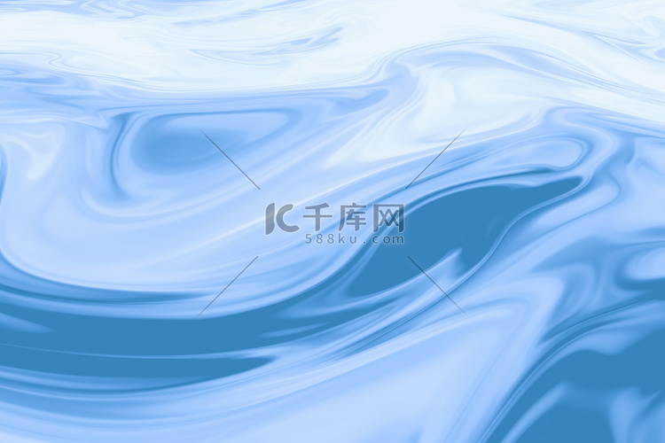 蓝色平滑波浪背景，3d 渲染。