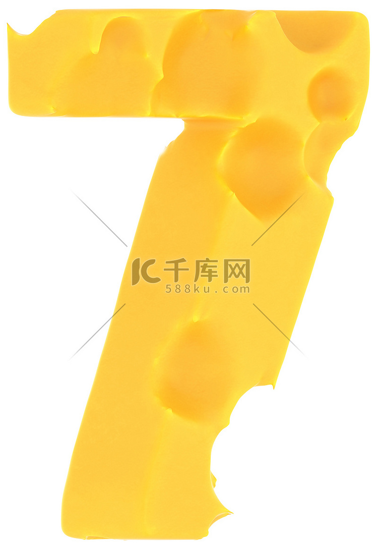 Cheeze 字体 7 号隔离在白色