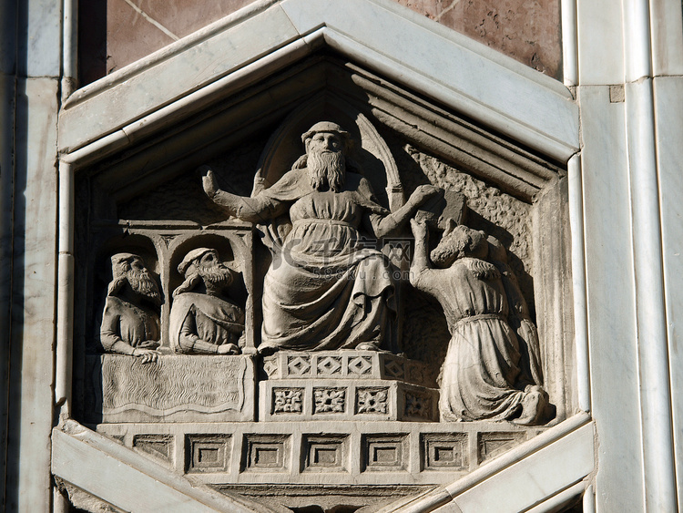 佛罗伦萨 - 乔托钟楼上的六角