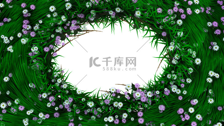 花草花卉节日背景边框