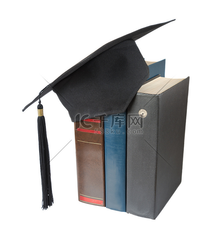 毕业帽和书
