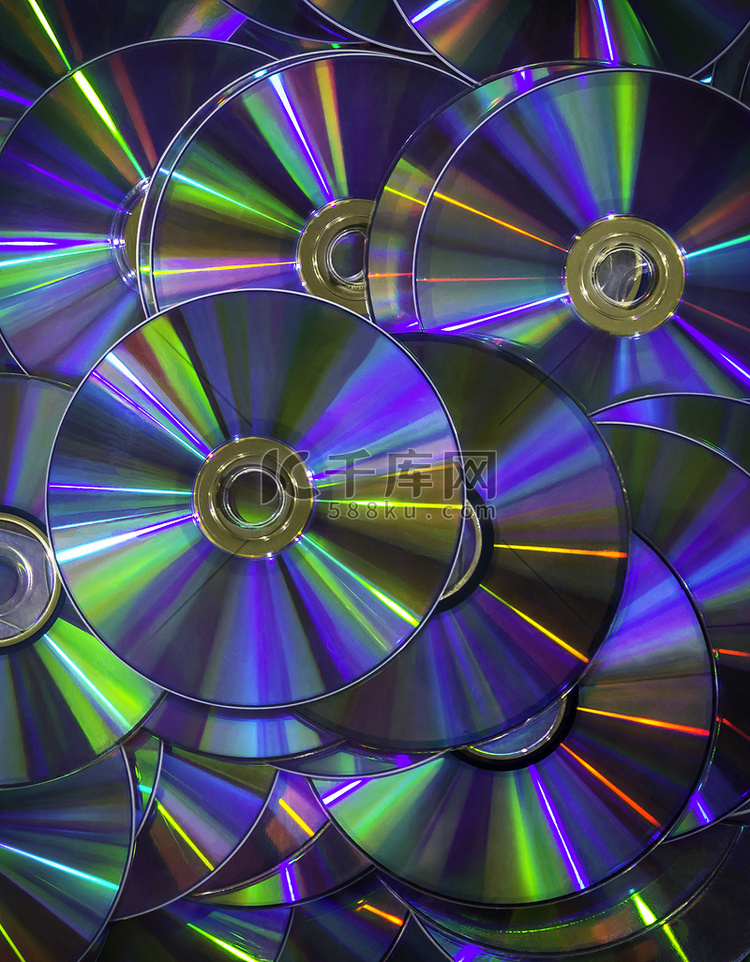 光谱多彩的 cd 和 dvd