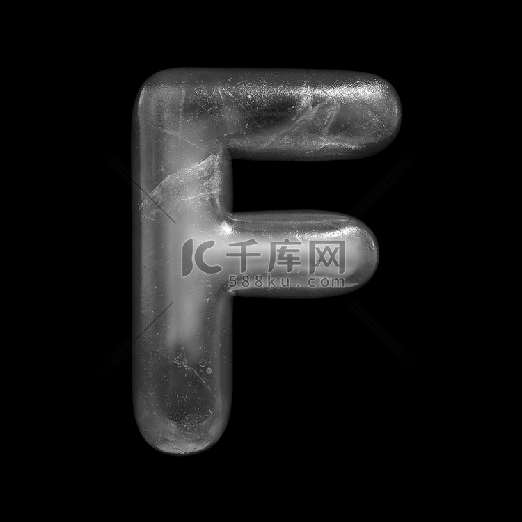 Ice letter F - 