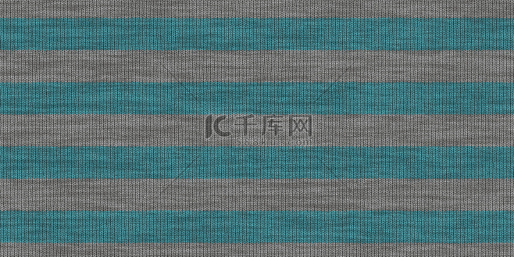 蓝灰色条纹针织编织背景。