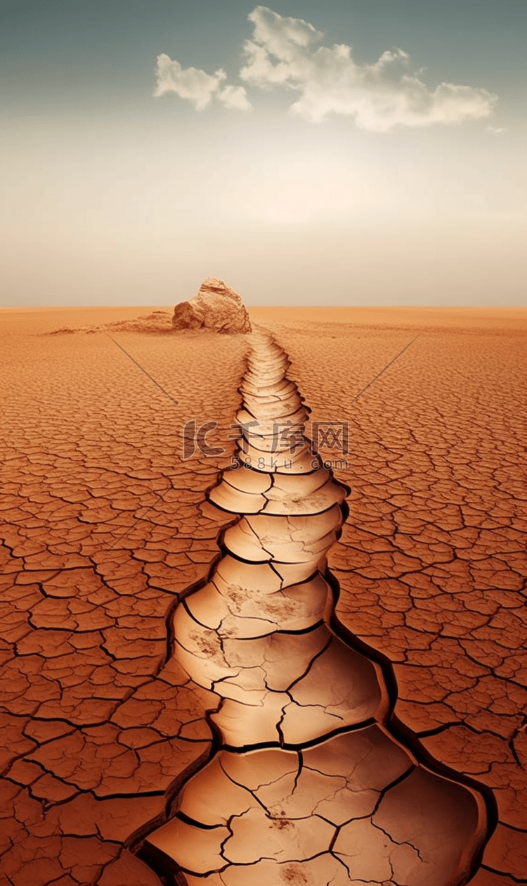 自然灾害干旱沙漠背景