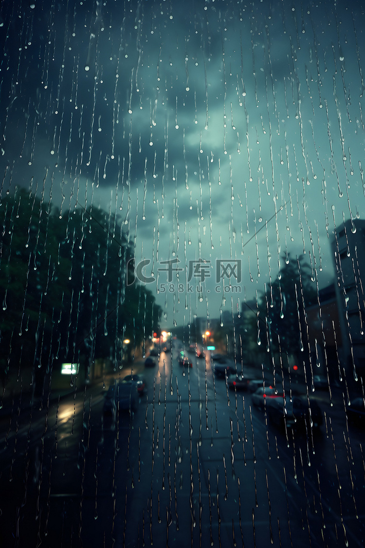 下雨暴雨天气背景