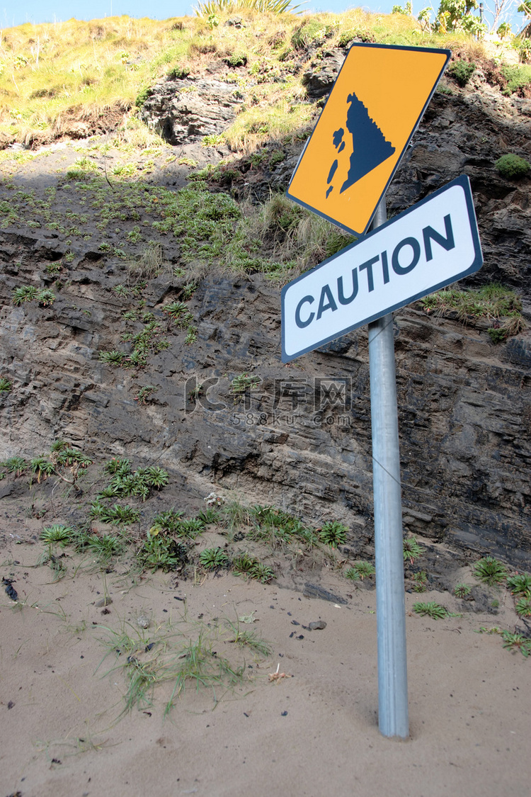 山体滑坡警告标志