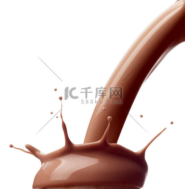 巧克力牛奶飞溅饮料饮料乳制品滴