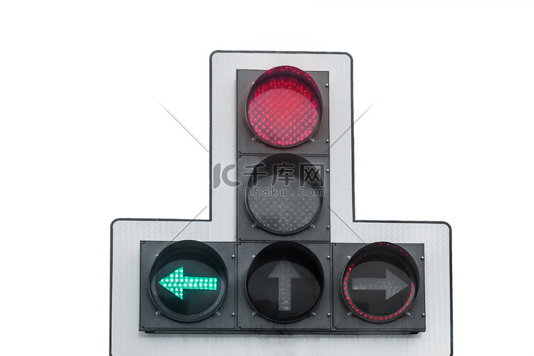 红绿灯路标道路信号和停车标志安