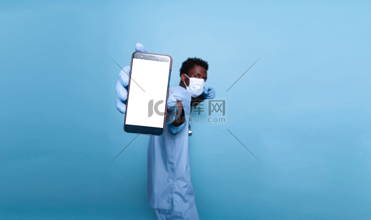 在智能手机上显示垂直白屏的医疗