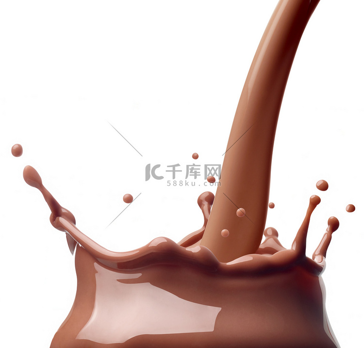 巧克力牛奶飞溅饮料饮料乳制品滴