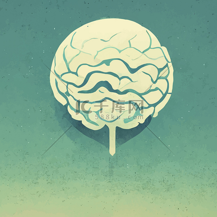 人脑的插图。