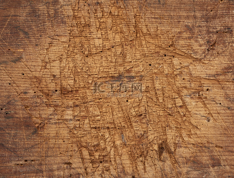 非常古老的棕色木材的纹理，全框