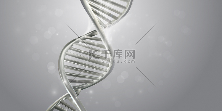 浅灰色的 DNA 双螺旋。