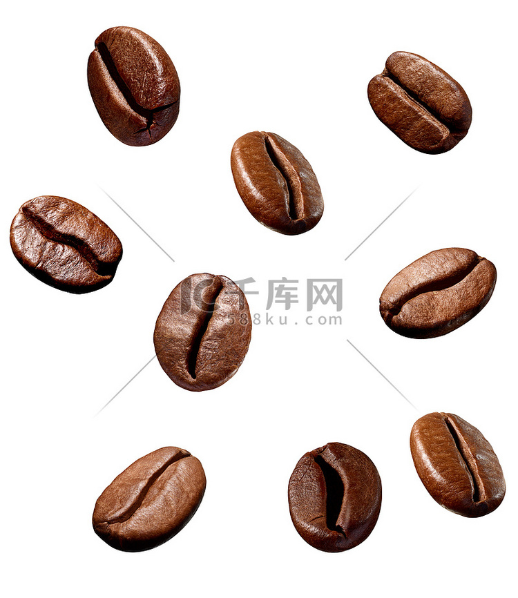 咖啡豆棕色烤咖啡因浓咖啡种子