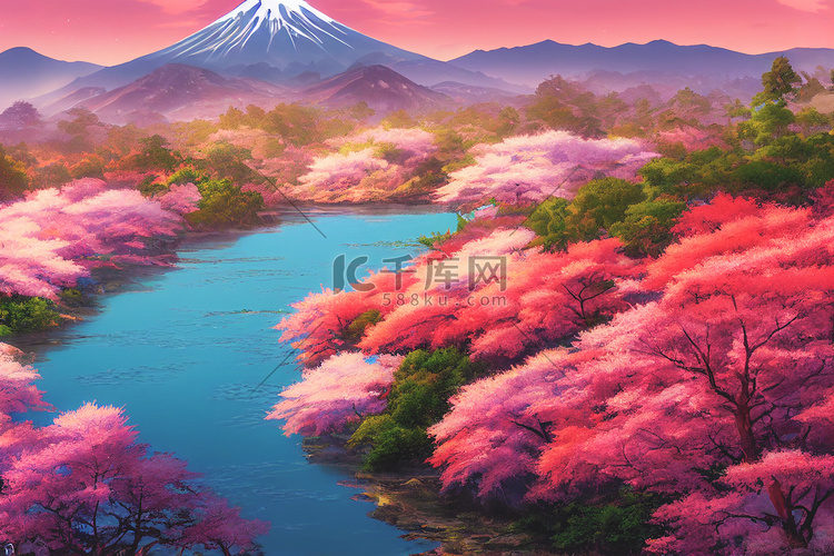 日本动漫风景壁纸，背景为美丽的
