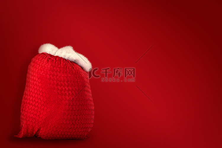 单独站立的圣诞老人红包的复合图