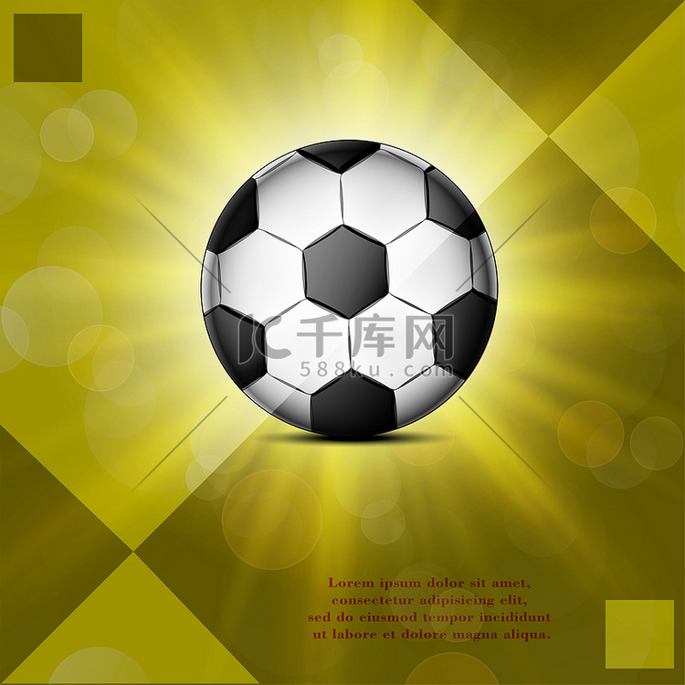 平面几何抽象背景上的足球网络图