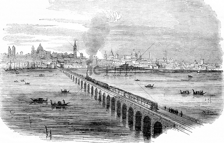 威尼斯铁路，泻湖高架桥，执行中
