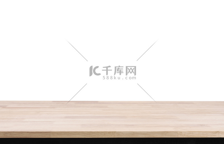 白色背景的木桌面，可用于展示