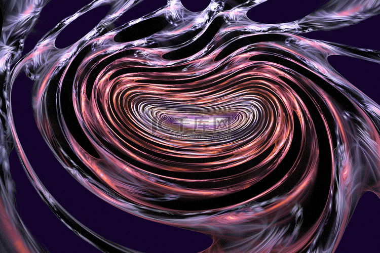 分形图像：虚拟涡旋。