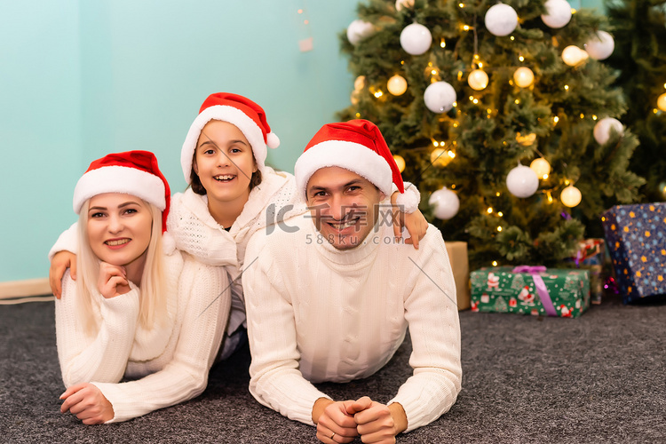 家庭、圣诞节、圣诞节、冬天、幸