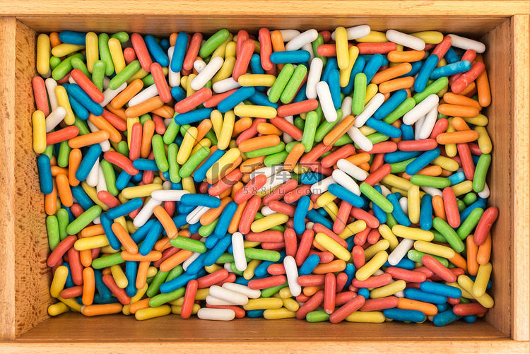 五颜六色的含糖糖果特写镜头背景