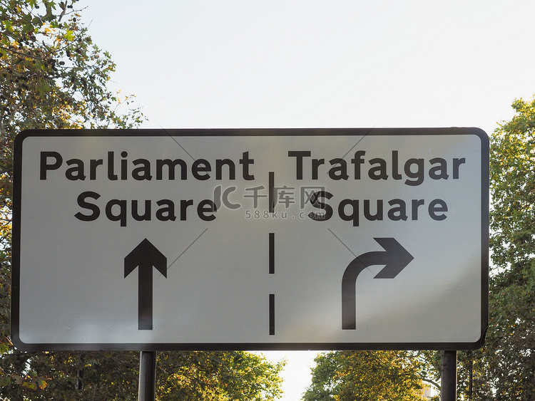 议会广场和特拉法加广场标志