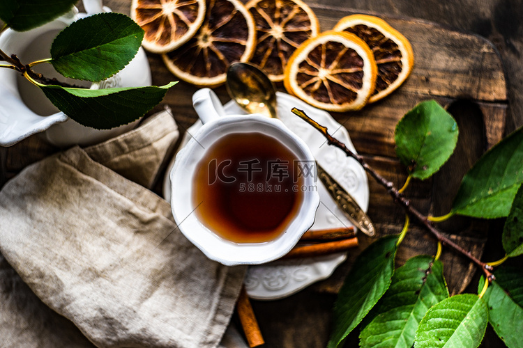秋季茶概念